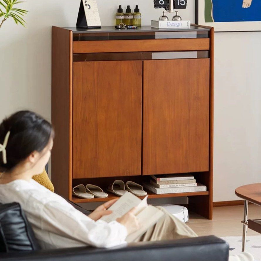 ZOSA Modern Solid Wood Shoe Cabinet - Radical Homes Singapore
