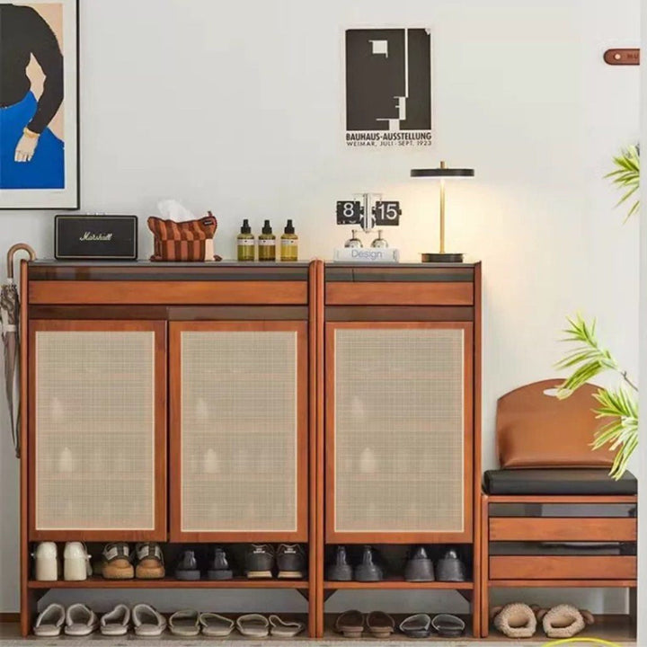 ZOSA Modern Solid Wood Shoe Cabinet - Radical Homes Singapore