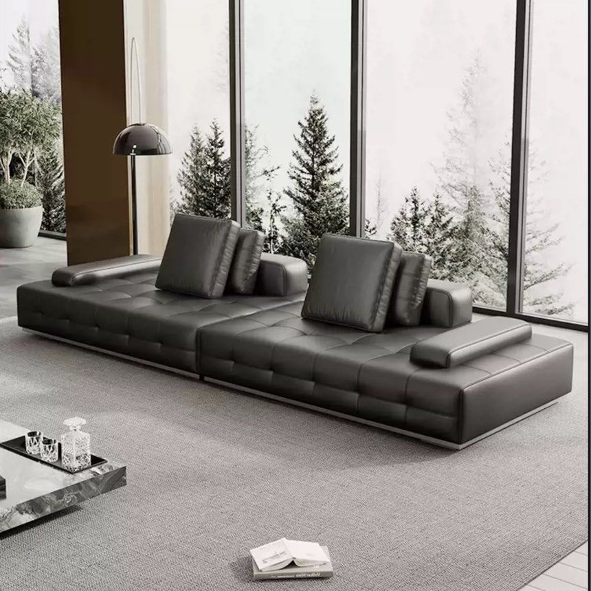 MARCELLIO Modern Genuine Leather Sofa - Radical Homes Singapore