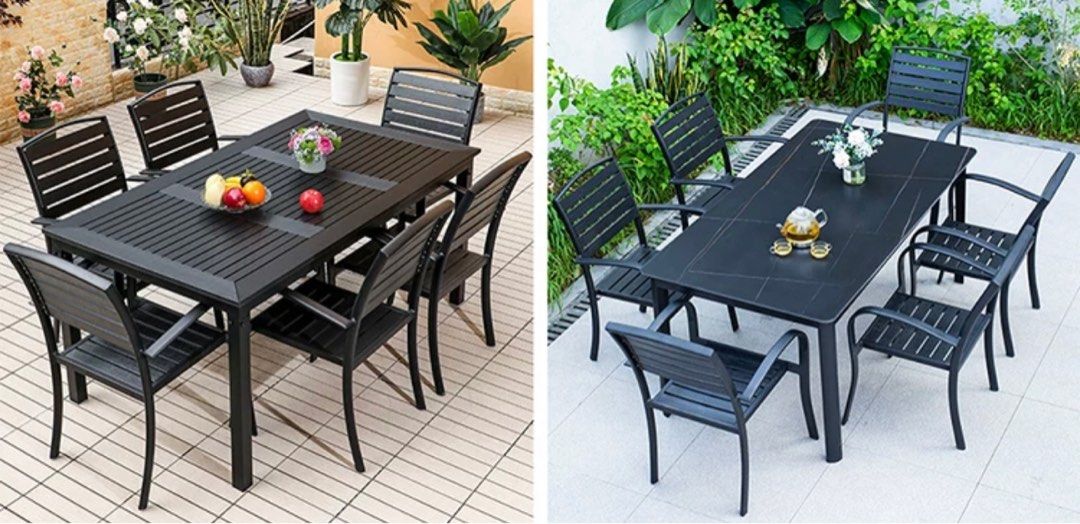 DEMIER Modern Outdoor Dining Table & Chairs - Radical Homes Singapore