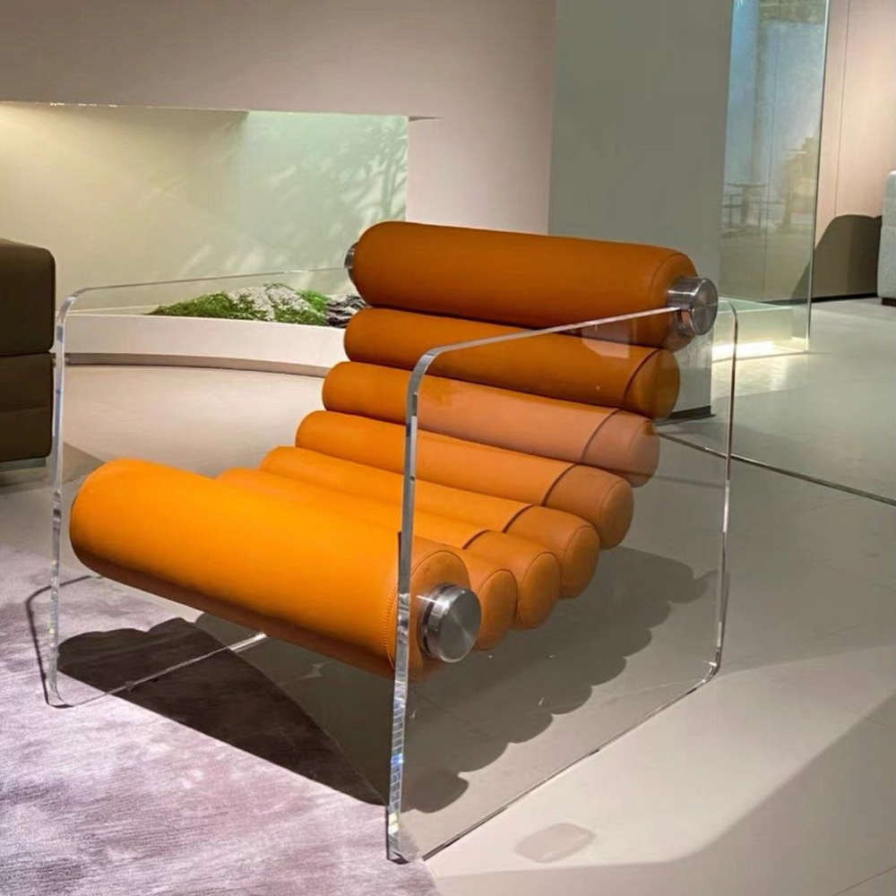 KELSEY Modern Leather Lounge Chair - Radical Homes Singapore