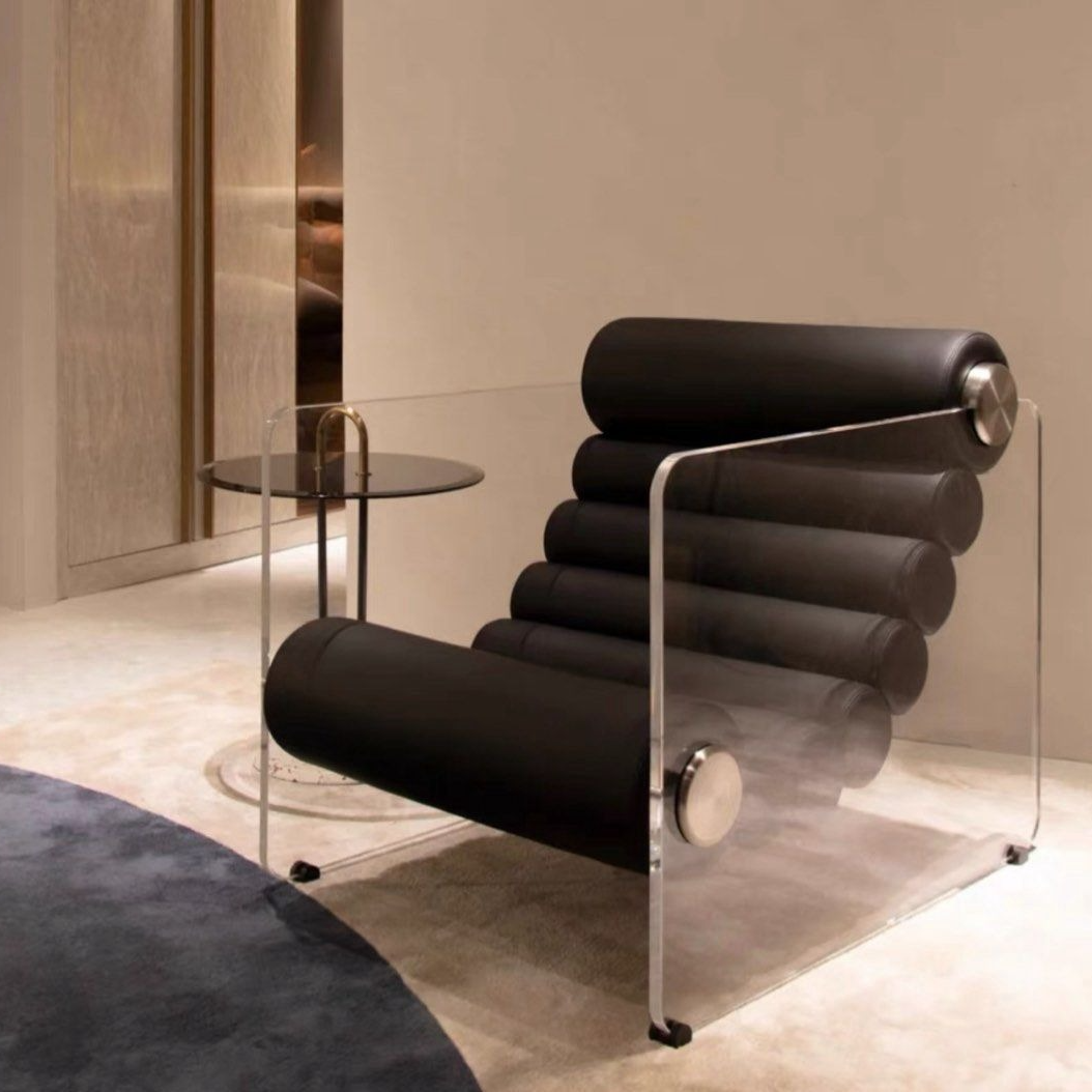 LUCENTI Modern Leather Lounge Chair - Cassa Haus Singapore